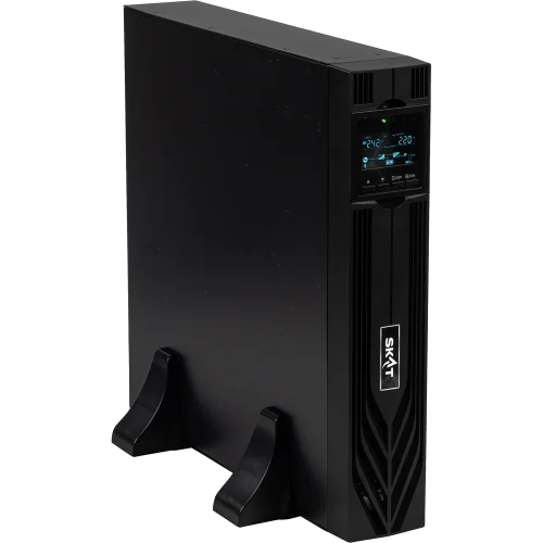 8769 SKAT-UPS 2000-RACK-ON-4X9-E P3 ИБП 2000ВА/2000 Вт, 2U, On-Line, синус, встр. АКБ 48В (4x9Ач), 8хC13, USB, RS232, RS485, параллельный порт, слот для карт (SNMP, реле), EPO, ШхГхВ 440х455х88, масса