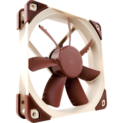 Кулер для корпуса/ Case Cooler Noctua NF-S12A FLX (120x120x25mm, 3-pin, 63.27CFM, 17.8dBA, 1200RPM, Beige/Brown)