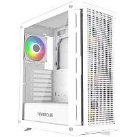 Powercase Ultimate White, Tempered Glass, 4x 120mm ARGB fans, ARGB HUB, белый, ATX (CUW-A4)