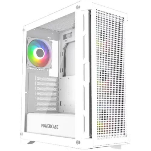 Powercase Ultimate White, Tempered Glass, 4x 120mm ARGB fans, ARGB HUB, белый, ATX (CUW-A4)