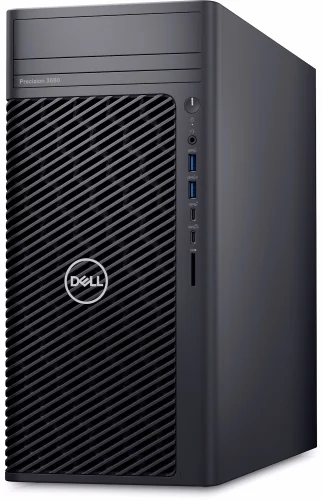 Рабочая станция Dell Precision 3680 Tower Core i7-14700 (2,1GHz) 16GB (1x16GB) DDR5, 512GB SSD, Nvidia RTX A2000, 12GB GDDR6, 1000W, TPM, No Optical Drive, Windows 11 Pro Multilang, 1YW (3680-7652)