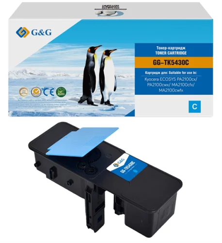 G&G toner-cartridge for Kyocera ECOSYS PA2100cx/ PA2100cwx/ MA2100cfx/ MA2100cwfx 1250 pages GG-TK5430C with chip гарантия 36 мес.