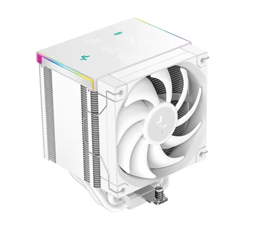 Кулер для процессора DEEPCOOL AK500 DIGITAL PRO WH LGA20XX/1700/1200/115X/AM5/AM4 (9шт/кор, TDP 240W, PWM, Fan 120mm, 5 тепл. трубок, ARGB, белый) RET