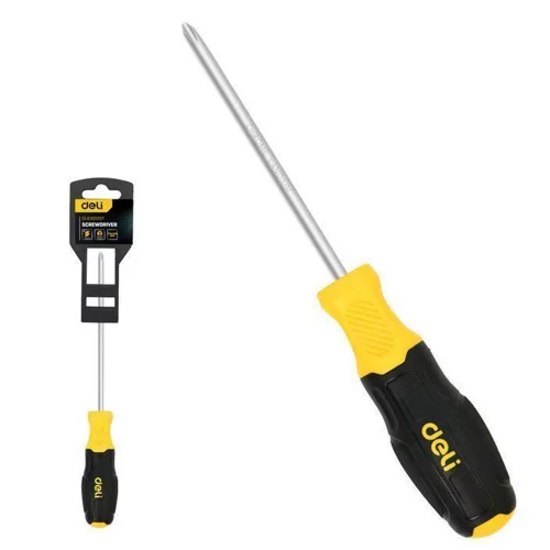 Отвертка Torx Deli DL6310015T T15x100мм сталь Cr-V, двухкомпонентная прорезиненная рукоять