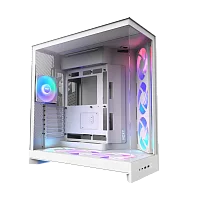 Корпус без блока питания/ Case NZXT H9 Flow RGB+ (2025), Midi-Tower, TG, 6x140mm RGB + 1x120mm RGB, 2xUSB-A 3.2 + 1xUSB-C 3.2, E-ATX, ATX, mATX, mITX White (CM-H92FW-P1)