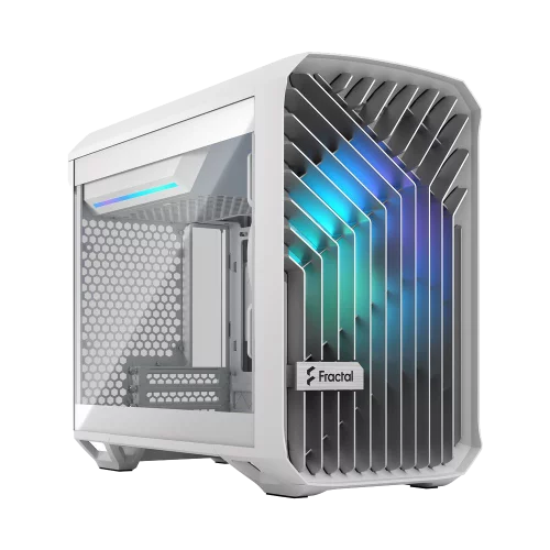 Корпус ПК без блока питания/ Case Fractal Design Torrent Nano RGB TG Clear Tint, Mini-Tower, 1x180mm RGB, 2xUSB-A 3.2 + 1xUSB 3.2 Type-C mITX, mDTX White (FD-C-TOR1N-05)