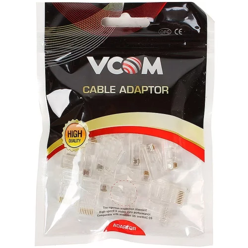 VCOM VNA2200 Коннектор RJ-45 для UTP кабеля 5 кат. (20 шт. в уп-ке), блистер (4895182229006) фото 3