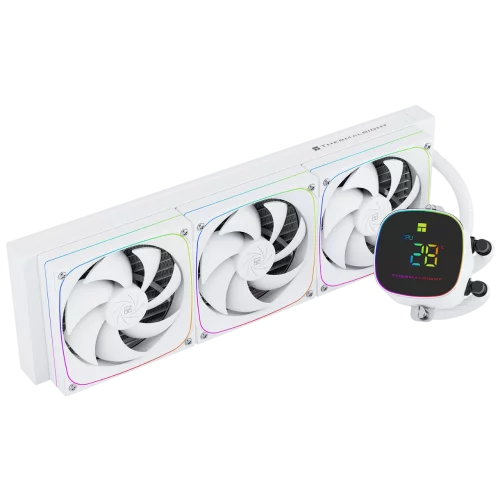 Система жидкостного охлаждения/ Water Cooling System Thermalright Frozen Horizon 360 Digital (360mm, LED temp., White, ARGB/ Fans: 3x120mm, 68.9CFM, 28.2dBA, 2000RPM/ Pump height 53.2mm, Rad thickness (F-HORIZON-DIGITAL-WH-360-ARGB)