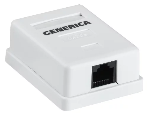 Розетка инф. настенная RJ45 кат. 5Е UTP 1 порт GENERICA (CS2-1C5EU-12-G)