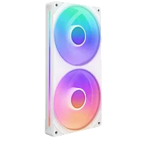 Кулер для корпуса ПК/ Case Cooler NZXT F240 RGB Core (120x120x25mm, 4-pin PWM, RGB, 75.12CFM, 30dBA, 2400RPM, White, Single-Frame RGB Fan Unit) (RF-U24HF-W1)