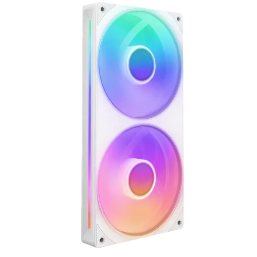 Кулер для корпуса ПК/ Case Cooler NZXT F240 RGB Core (120x120x25mm, 4-pin PWM, RGB, 75.12CFM, 30dBA, 2400RPM, White, Single-Frame RGB Fan Unit) (RF-U24HF-W1)