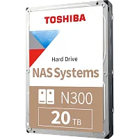 Жесткий диск/ HDD Toshiba N300 NAS SATA3 3.5" 20TB 7200 1024Mb 6Gb/ s 1 year warranty (replacement WD202KFGX, WD201KFGX, ST20000NT001, ST20000DM001) (HDWG82AXZSTA)