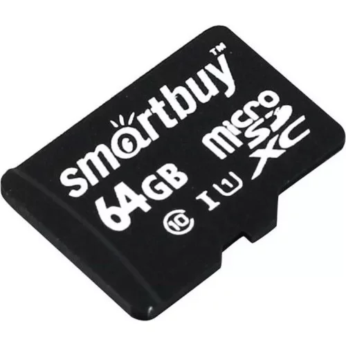 Micro SecureDigital 64Gb Smartbuy Class 10 UHS-1 (без адаптера) (SB64GBSDCL10-00)