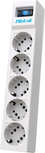 Сетевой фильтр Pilot SG 3м (5 розеток) белый (коробка) (152) (152#MLN) фото 3