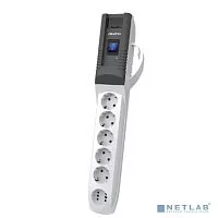 ZIS Сетевой фильтр Pilot - Pro USB {5 с заземлением +1 в формате GP, USB 3A, с разъёмами type A, C} 10м [арт.185] (PILOT - PRO USB 10M)