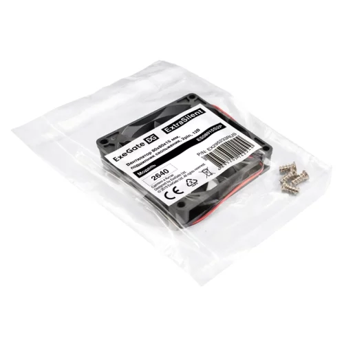 Exegate EX295233RUS Вентилятор 12В DC ExeGate ExtraSilent ES08015S2P (80x80x15 мм, Sleeve bearing (подшипник скольжения), 2pin, 1600RPM, 16,5dBA) фото 5