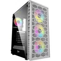 Powercase CMIZ4CW-L4 Корпус Mistral Z4 С White, Tempered Glass, Mesh, 4x 120mm 5-color LED fan, белый, ATX (CMIZ4CW-L4)