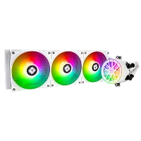 Система жидкостного охлаждения/ Water Cooling System Thermalright Aqua Elite 360 V6 (360mm, White, ARGB/ Fans: 3x120mm, 70.84CFM, 29.8dBA, 2000RPM/ Pump height 53.5mm, 2800RPM, Rad thickness 27mm/ S: (A-ELITE-WH-360-ARGB-V6)