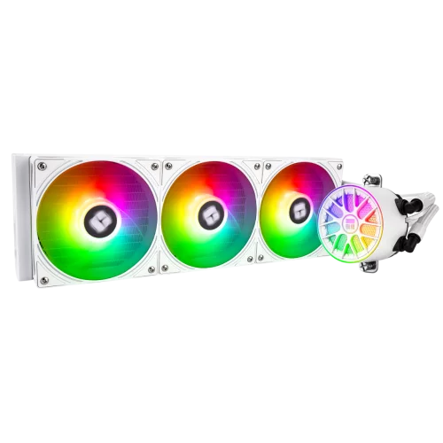 Система жидкостного охлаждения/ Water Cooling System Thermalright Aqua Elite 360 V6 (360mm, White, ARGB/ Fans: 3x120mm, 70.84CFM, 29.8dBA, 2000RPM/ Pump height 53.5mm, 2800RPM, Rad thickness 27mm/ S: (A-ELITE-WH-360-ARGB-V6)