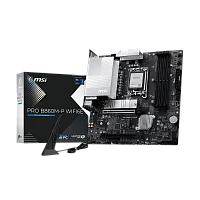 Материнская плата MSI PRO B860M-P WIFI6E B860, LGA1851, 4*DDR5, 2*PCIEx16, 2*M.2, 1*TypeC, 5*USB3.2Gen1, 6*USB2.0, 4*SATA3, 2.5G, VGA, DP, HDMI, M-ATX, RTL