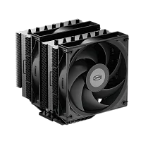 Кулер для процессора/ CPU Cooler PCCooler RT720 BK (270W, 4-pin PWM, 153mm, Al/Cu, 7x6mm, 2x120mm, 73.32CFM, 34.9dBA, 2200RPM, S: 1851/1700/1200/115X, AM5/AM4, black)