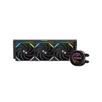 Водяное охлаждение для процессора/ Water Cooling System SAMA Q60 Black (360mm, LED temp., Black, ARGB/ Fans: 3x120mm, 86CFM, 30dBA, 2600RPM/ Pump height 64mm, 30dBA, 2800RPM, Rad thickness 27mm/ S: 18 (Q60-BKWANNO3-G)