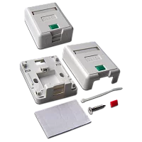 Коробка настенная на 1 кейстоун, с защитной шторкой, белая (LAN-SA1/ S-WH) (LAN-SA1/S-WH)