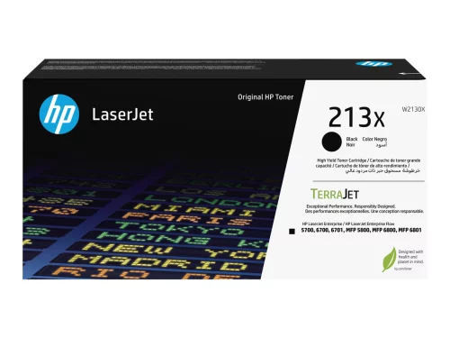 Тонер-картридж/ HP 213X Black High Yield Original LaserJet Toner Cartridge (W2130X)