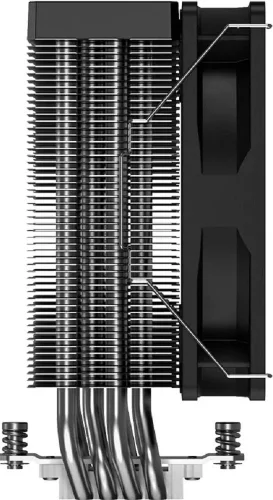 ID-COOLING BLITZ X4 LGA1700/ 1200/ 115X/ AM5/ AM4 (16шт/ кор, TDP 180W, PWM, 4 тепл.трубки прямого контакта, FAN 120mm, Dynamic Multi-Color LED) RET фото 3