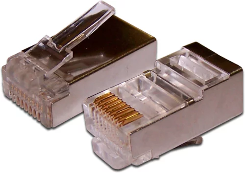 Коннектор RJ45 STP 8P8C, универсальный, cat.5e, 100 шт. (TWT-PL45/ S-8P8C) (TWT-PL45/S-8P8C)