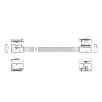 Кабель L285MM010-SD-R Cable MCIO x8 74P (угловой Right Exit) -TO- MCIO x8 74P (угловой Right Exit) , 85 Ohm, L:80cm