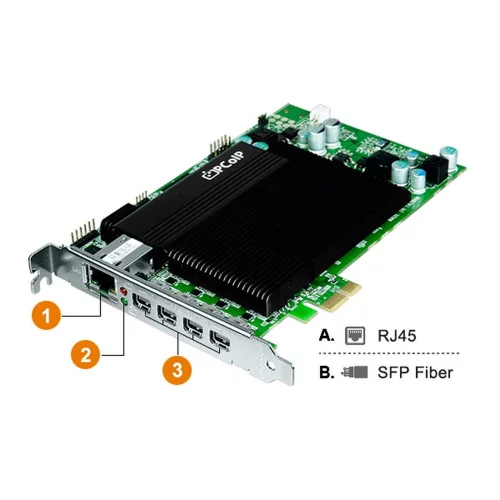 3292C004100 PCoIP Tera 2240 Host Card - Fiber / HOST CARD TERADICI 4Gbit mini-DisplayPortx4+FIBER фото 2