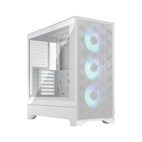 Корпус Компьютер без блока питания/ Case Fractal Design Pop 2 Air TG RGB, Midi-Tower, 3x120mm, 1xUSB-C + 1xUSB-A 3.2 ATX, mATX, mITX White (FD-C-POA2A-04)