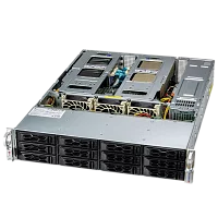 Серверная платформа/ SYS-620C-TN12R (bundle3): 2U / 2x LGA-4189 / ECC DDR4-3200/ 12x 3.5/2.5" hs NVMe*/SATA/SAS*/ 4x PCIe 4.0 x8 FHHL, 2x 2 PCIe 4.0 x16 FHHL, 2x PCIe 3.0 x2 NVMe M.2 / 1x Dual-Port 1G