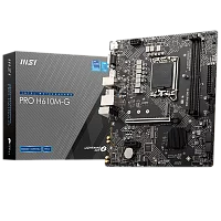 Материнская плата MSI PRO H610M-G H610, LGA1700, 2*DDR5, 1*PCIEx16, 1*PCIEx1, 1*M.2, 4*USB3.2Gen1, 6*USB2.0, 4*SATA3.0, 1G, VGA, DP, HDMI, M-ATX, BULK (PRO H610M-G||BULK)