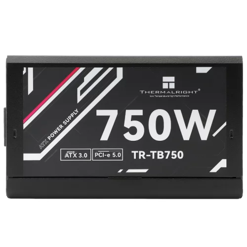 Блок питания 750W/ Power Supply Thermalright, 750W 80+ Bronze (ATX, 3.0, PCIe 5.0, Full modular, 1x24(20+4)pin, 2xCPU 8(4+4)pin, 4xPCIe*2 8(6+2)pin, 3xSATA3, 1x12+4pin (12VHPWR PCIe 5.0 12+4pin 600mm) (TR-TB750)