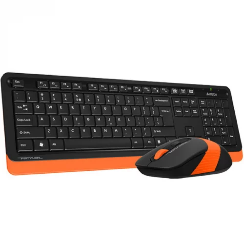 Клавиатура + мышь A4Tech Fstyler FG1010, Wireless, 2.4G, USB, 1200-1600-2000dpi, 4But, Multimedia (FG1010 ORANGE) фото 2