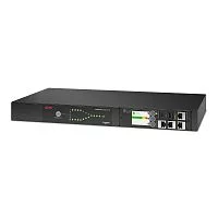 Стоечный автоматический переключатель ввода резерва AP4423A/ APC NetShelter Rack Automatic Transfer Switch, 1U, 16A, 230V, 2 C20 IN, 8 C13, 1 C19 OUT, 50/ 60Hz