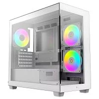 Корпус для ПК Case Ocypus Gamma C52 WH ARGB mATX / win / white / 3 ARGB fans / no PSU / Tempered Glass (GAMMA-C52-W-HD300XX-GL)