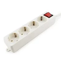 Гарнизон Сетевой фильтр ELB-G4-W-5, 4 евророзетки с выключателем и заземлением, допустимый ток 16А, длина 5м.
