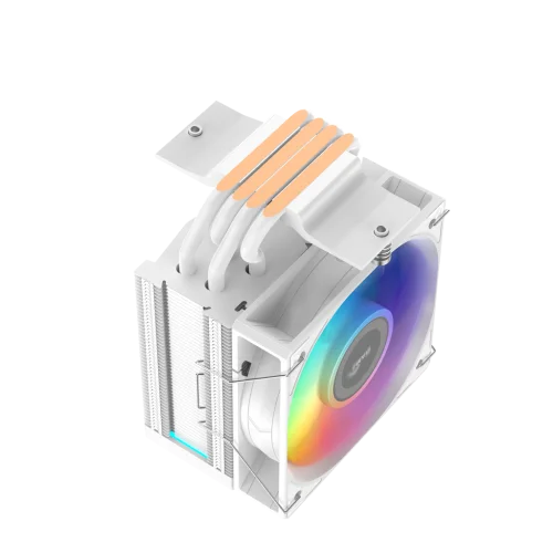 Кулер для процессора/ CPU Cooler SAMA X40L WH (200W, 4-pin PWM, 133.5mm, 4x6mm, ARGB, 1x100mm, 56.6CFM, 31.2dBA, 2600RPM, S: 1851/ 1700/ 1200/ 115X, AM5/ AM4, white) (X40-WHWAYXOX-G) фото 5