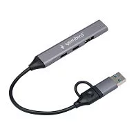 Разветвитель USB 3.0/ 2.0 Gembird, 4 порта: 2xType-C, 1xUSB 3.0, 1xUSB 2.0, кабель Type-C+USB (UHB-C444)