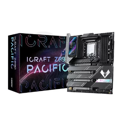 Материнская плата MAXSUN MS-iCraft Z890 PACIFIC, LGA1851, Z890, 4*DDR5, 4*SATA3, 4*M.2, USB 3.2, USB 2.0, Type-C, 4*PCIEx16, HDMI+DP, ATX