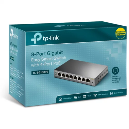 Коммутатор TP-LINK Easy Smart 8x RJ45 (TL-SG108PE) фото 4