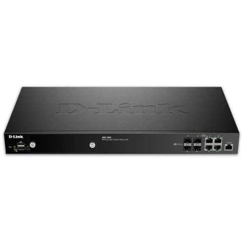 Контроллер/ DWC-2000 WLAN Controller, 4xCombo 1000Base-T/SFP, 2xUSB ports, RJ45 Console, 64/256 Unified APs management ability (DWC-2000/A2A)