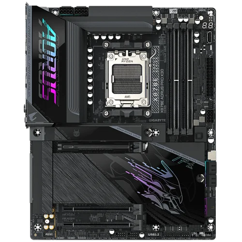 Материнская плата Gigabyte X870E AORUS PRO X3D X870E, AM5, 4*DDR5, 3*PCIEx16, 4*M.2, 2*TypeC, 5*USB3.2Gen2, 7*USB3.2Gen1, 4*USB2.0, 4*SATA3.0, 5G, 2*Type-C(DP), HDMI, ATX, RTL фото 2