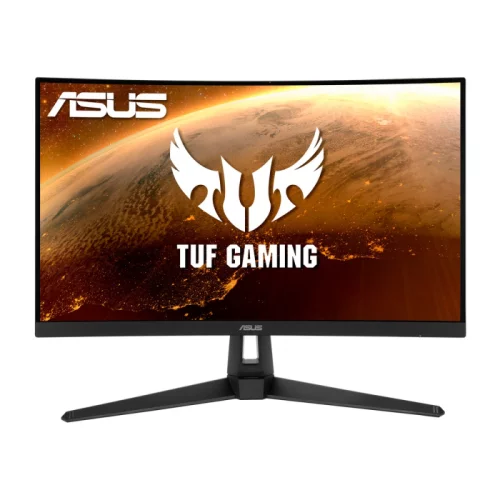 Монитор ASUS VG27VH1B GAMING BK 1920x1080 (FullHD)@165 Гц, VA, LED, 1 мс, 3000:1, 250 Кд/м², 178°/178°, HDMI 2.0, VGA (D-Sub), изогнутый: 1500R, AMD FreeSync Premium (90LM0691-B01170)