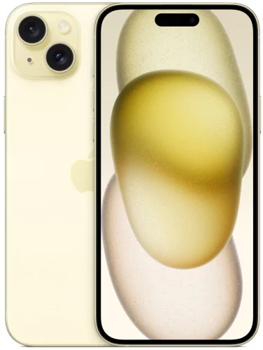 Смартфон Apple A3094 iPhone 15 Plus 128Gb желтый моноблок 3G 4G 6.7 iOS 17 802.11 a/ b/ g/ n/ ac/ ax NFC GPS (MU123HN/A)