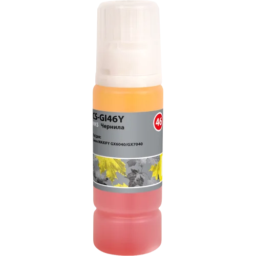 Чернила Cactus CS-GI46Y желтый пигментный135мл для Canon MAXIFY GX6040/GX7040