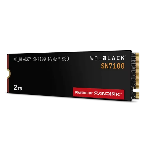 Твердотельный накопитель Western Digital Black SSD SN7100 M2.2280 PCIe 4.0 2Tb, 7250MBs/6900MBs, TBW 1200, WDS200T4X0E, 1 year